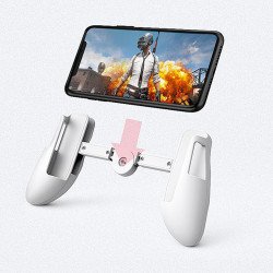 Universal Mobile Game Grip Controller Gamepad Clutch Handle Holder for Cell Phone (White)